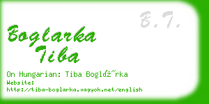 boglarka tiba business card